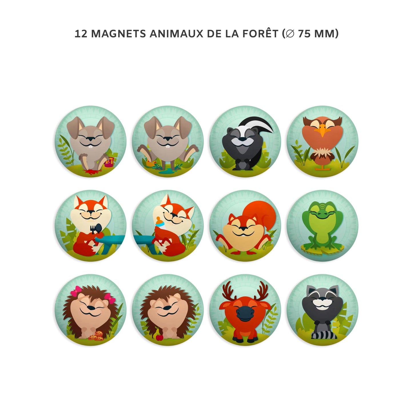 Zoom fresque Java avec magnets animaux de la forêt – immersion douce et naturelle