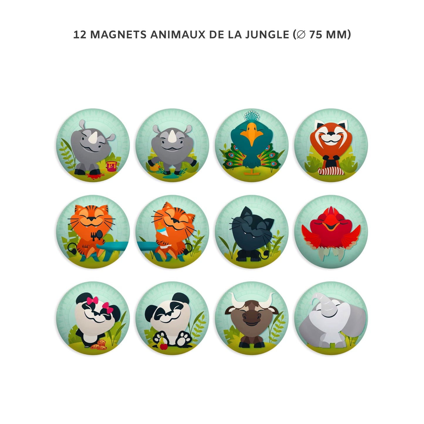 Zoom fresque Java avec magnets jungle – univers visuel stimulant pour les tout-petits