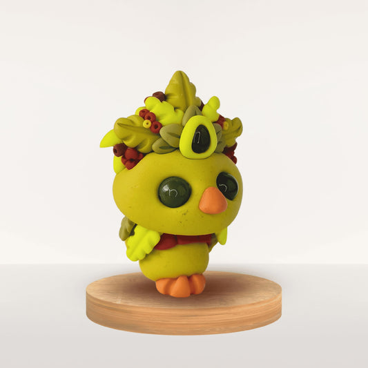 Plume Fimo vert anis – symbole de fraîcheur et de vitalité