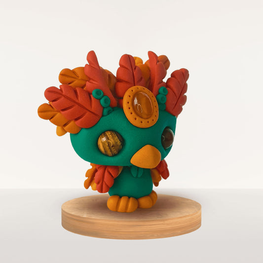 Plume Fimo vert jade – symbole de calme et d’ancrage