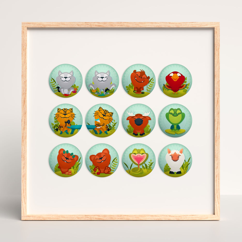 Magnets ⚉ Animaux tableau crèche